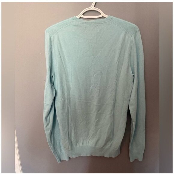 RW & Co Mint Blue V-Neck Sweater Men's Size Small Casual Knit Top - Picture 6 of 6